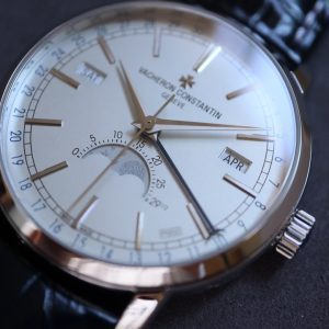 VC Traditionnelle 4010T/000P-B345 SS MXF Best Edition Valkoinen kellotaulu mustalla nahkahihnalla A2460QCL - Super Clone Watch | 1:1 Paras versio