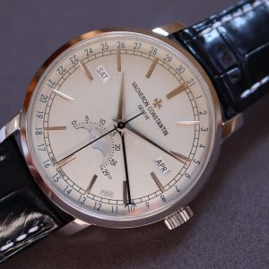 VC Traditionnelle 4010T/000P-B345 SS MXF Best Edition Valkoinen kellotaulu mustalla nahkahihnalla A2460QCL - Super Clone Watch | 1:1 Paras versio