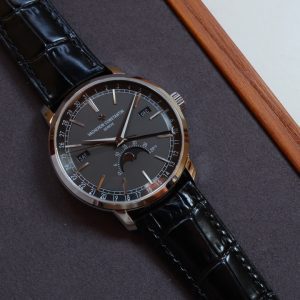 VC Traditionnelle 4010T/000G-B740 SS MXF Best Edition Quadrante grigio su cinturino in pelle nera A2460QCL - Orologio Super Clone | 1:1 Migliore Versione