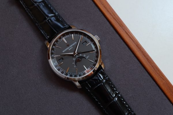 VC Traditionnelle 4010T/000G-B740 SS MXF Best Edition Quadrante grigio su cinturino in pelle nera A2460QCL - Orologio Super Clone | 1:1 Migliore Versione