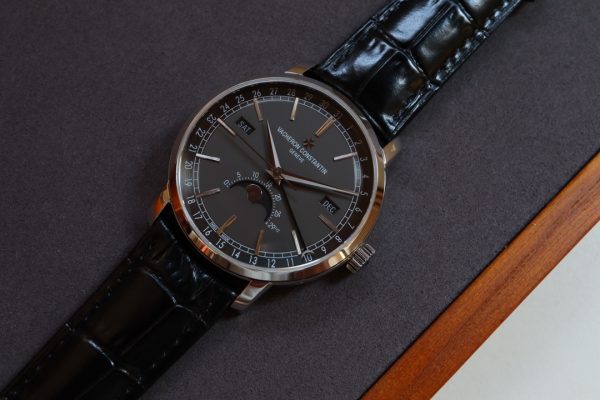 VC Traditionnelle 4010T/000G-B740 SS MXF Best Edition Quadrante grigio su cinturino in pelle nera A2460QCL - Orologio Super Clone | 1:1 Migliore Versione