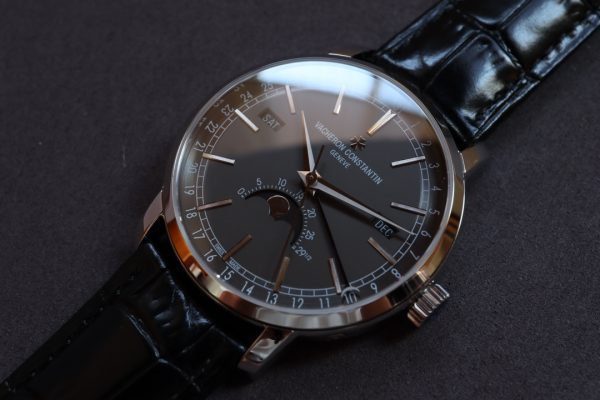 VC Traditionnelle 4010T/000G-B740 SS MXF Best Edition Quadrante grigio su cinturino in pelle nera A2460QCL - Orologio Super Clone | 1:1 Migliore Versione
