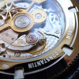 VC Traditionnelle 4010T/000G-B740 SS MXF Best Edition Quadrante grigio su cinturino in pelle nera A2460QCL - Orologio Super Clone | 1:1 Migliore Versione