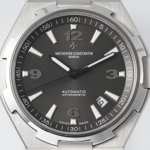 VC Overseas 47040/000W-9500 PPF 1:1 Best Edition Gray Textured Dial on Black Rubber Strap A1226 - Super Clone Watch | 1:1 Best Version