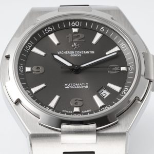 VC Overseas 47040/000W-9500 PPF 1:1 Best Edition Gray Textured Dial on Black Rubber Strap A1226 - Super Clone Watch | 1:1 Best Version