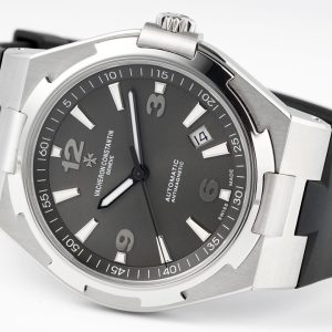 VC Overseas 47040/000W-9500 PPF 1:1 Best Edition Gray Textured Dial on Black Rubber Strap A1226 - Super Clone Watch | 1:1 Best Version