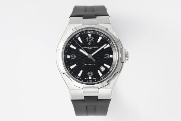 VC オーバーシーズ 47040/B01A-9094 SS PPF 1:1 ベスト・エディション ブラック・ラバー・ストラップ ブラック・テクスチャード・ダイヤル A1226 - スーパークローン・ウォッチ｜1:1 ベスト・バージョン