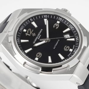 VC オーバーシーズ 47040/B01A-9094 SS PPF 1:1 ベスト・エディション ブラック・ラバー・ストラップ ブラック・テクスチャード・ダイヤル A1226 - スーパークローン・ウォッチ｜1:1 ベスト・バージョン