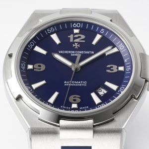 VC Overseas 47040/000A-9008 PPF 1:1 Best Edition Quadrante blu testurizzato su cinturino in gomma blu A1226 - Orologio super clone | 1:1 Best Version