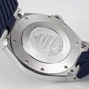 VC Overseas 47040/000A-9008 PPF 1:1 Best Edition Quadrante blu testurizzato su cinturino in gomma blu A1226 - Orologio super clone | 1:1 Best Version