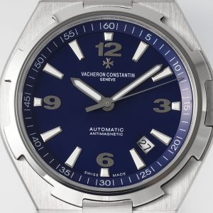 VC Overseas 47040/000A-9008 PPF 1:1 Best Edition Quadrante blu testurizzato su cinturino in gomma blu A1226 - Orologio super clone | 1:1 Best Version