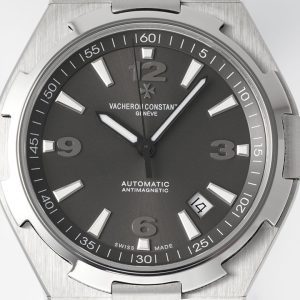 VC Overseas 47040/000W-9500 SS PPF 1:1 Best Edition harmaa kuvioitu Dial SS rannekorun A1226 - Super Clone Watch | 1:1 Paras versio