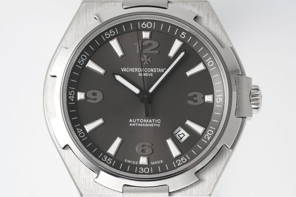 VC Overseas 47040/000W-9500 SS PPF 1:1 Best Edition harmaa kuvioitu Dial SS rannekorun A1226 - Super Clone Watch | 1:1 Paras versio
