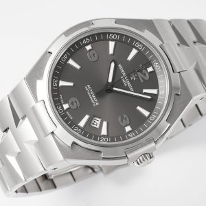 VC Overseas 47040/000W-9500 SS PPF 1:1 Best Edition harmaa kuvioitu Dial SS rannekorun A1226 - Super Clone Watch | 1:1 Paras versio
