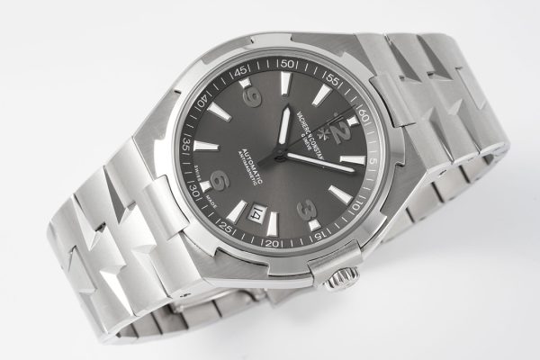 VC Overseas 47040/000W-9500 SS PPF 1:1 Best Edition harmaa kuvioitu Dial SS rannekorun A1226 - Super Clone Watch | 1:1 Paras versio