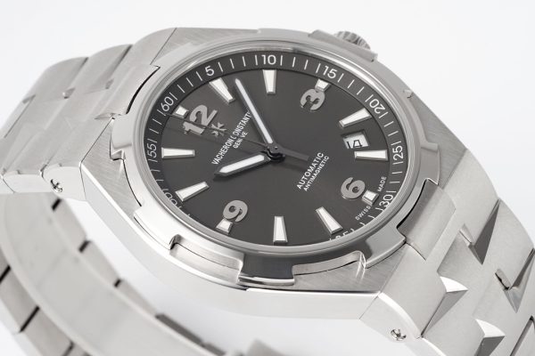 VC Overseas 47040/000W-9500 SS PPF 1:1 Best Edition harmaa kuvioitu Dial SS rannekorun A1226 - Super Clone Watch | 1:1 Paras versio