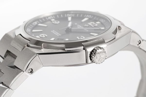 VC Overseas 47040/000W-9500 SS PPF 1:1 Best Edition harmaa kuvioitu Dial SS rannekorun A1226 - Super Clone Watch | 1:1 Paras versio