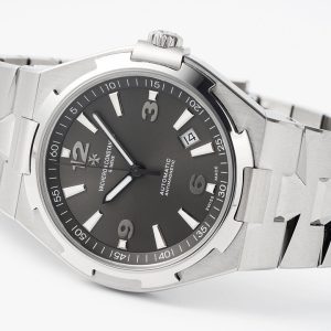 VC Overseas 47040/000W-9500 SS PPF 1:1 Best Edition harmaa kuvioitu Dial SS rannekorun A1226 - Super Clone Watch | 1:1 Paras versio