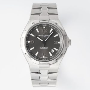 VC Overseas 47040/000W-9500  SS PPF 1:1 Best Edition Gray Textured Dial on SS Bracelet A1226 - Super Clone Watch | 1:1 Best Version