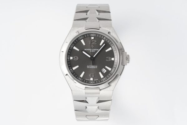 VC Overseas 47040/000W-9500 SS PPF 1:1 Best Edition harmaa kuvioitu Dial SS rannekorun A1226 - Super Clone Watch | 1:1 Paras versio