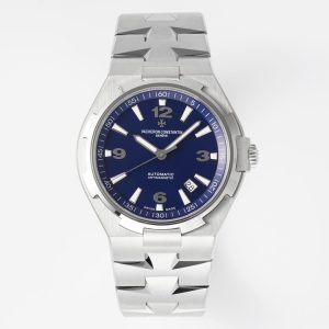 VC Overseas 47040/000A-9008  SS PPF 1:1 Best Edition Blue Textured Dial on SS Bracelet A1226 - Super Clone Watch | 1:1 Best Version