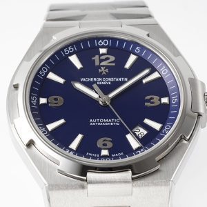 VC Overseas 47040/000A-9008 SS PPF 1:1 Best Edition Blaues strukturiertes Zifferblatt auf Edelstahlarmband A1226 - Super Clone Watch | 1:1 Best Version