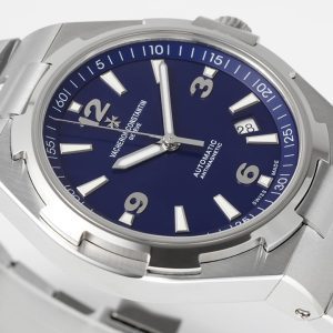 VC Overseas 47040/000A-9008 SS PPF 1:1 Best Edition Blaues strukturiertes Zifferblatt auf Edelstahlarmband A1226 - Super Clone Watch | 1:1 Best Version
