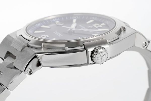 VC Overseas 47040/000A-9008 SS PPF 1:1 Best Edition Blaues strukturiertes Zifferblatt auf Edelstahlarmband A1226 - Super Clone Watch | 1:1 Best Version