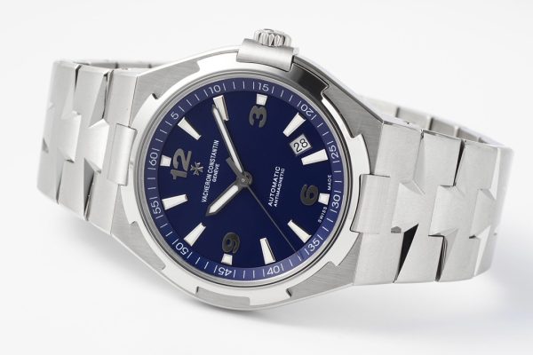 VC Overseas 47040/000A-9008 SS PPF 1:1 Best Edition Blaues strukturiertes Zifferblatt auf Edelstahlarmband A1226 - Super Clone Watch | 1:1 Best Version