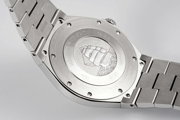 VC Overseas 47040/B01A-9094 SS PPF 1:1 Best Edition Schwarzes strukturiertes Zifferblatt auf SS Armband A1226 - Super Clone Watch | 1:1 Best Version