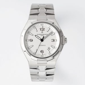 VC Overseas 47040/B01A-9093 SS PPF 1:1 Best Edition White Textured Dial on SS Bracelet A1226 - Super Clone Watch | 1:1 Best Version