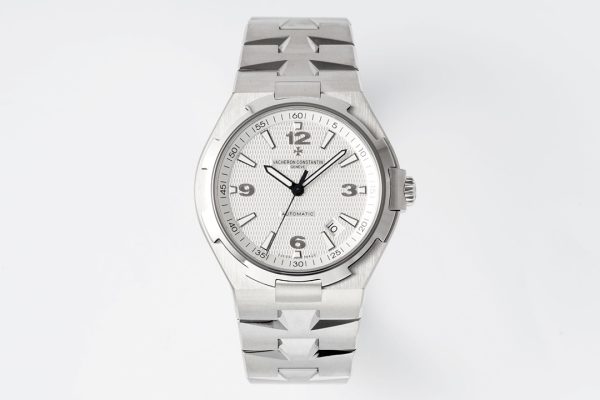 VC Overseas 47040/B01A-9093 SS PPF 1:1 Best Edition White Textured Dial on SS Bracelet A1226 - Super Clone Watch | 1:1 Best Version
