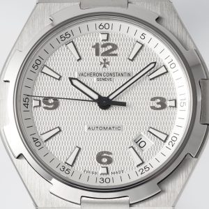 VC Overseas 47040/B01A-9093 SS PPF 1:1 Best Edition White Textured Dial on SS Bracelet A1226 - Super Clone Watch | 1:1 Best Version