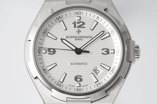 VC Overseas 47040/B01A-9093 SS PPF 1:1 Best Edition White Textured Dial on SS Bracelet A1226 - Super Clone Watch | 1:1 Best Version