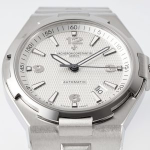 VC Overseas 47040/B01A-9093 SS PPF 1:1 Best Edition White Textured Dial on SS Bracelet A1226 - Super Clone Watch | 1:1 Best Version