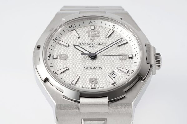 VC Overseas 47040/B01A-9093 SS PPF 1:1 Best Edition White Textured Dial on SS Bracelet A1226 - Super Clone Watch | 1:1 Best Version