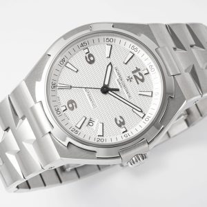 VC Overseas 47040/B01A-9093 SS PPF 1:1 Best Edition White Textured Dial on SS Bracelet A1226 - Super Clone Watch | 1:1 Best Version