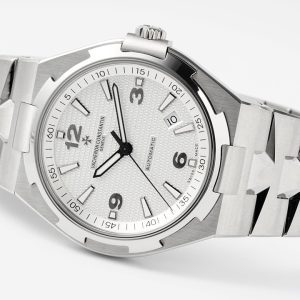 VC Overseas 47040/B01A-9093 SS PPF 1:1 Best Edition White Textured Dial on SS Bracelet A1226 - Super Clone Watch | 1:1 Best Version