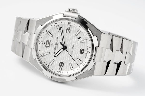 VC Overseas 47040/B01A-9093 SS PPF 1:1 Best Edition White Textured Dial on SS Bracelet A1226 - Super Clone Watch | 1:1 Best Version
