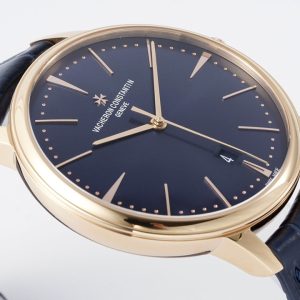 VC Patrimony Date 85180/000R-B515 RG PPF 1:1 Best Edition Blue Dial on BlueLeather Strap MIYOTA 9015 - Super Clone Watch | 1:1 Best Version