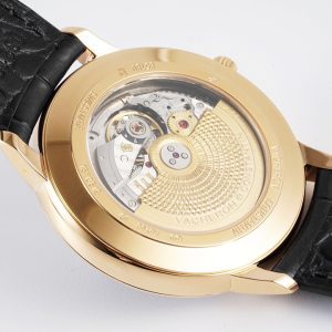 VC Patrimony Date 85180/000R-9232 RG PPF 1:1 Best Edition Black Dial on Black Leather Strap MIYOTA 9015 - Super Clone Watch | 1:1 Best Version