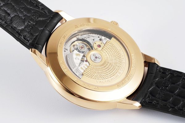 VC Patrimony Date 85180/000R-9232 RG PPF 1:1 Best Edition Black Dial on Black Leather Strap MIYOTA 9015 - Super Clone Watch | 1:1 Best Version