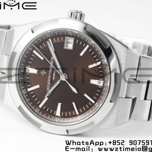 VC Overseas 4500V/110A-B146 PPF 1:1 Best Edition Brown Dial on SS Bracelet A5100 - Super Clone Watch | 1:1 Nejlepší verze