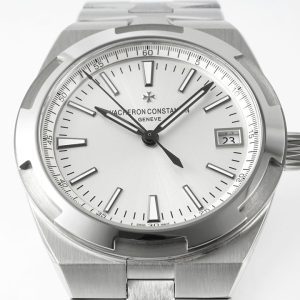 VC Overseas 4500V/110A-B126 SS PPF 1:1 Best Edition Silver Dial on SS Bracelet A5100 - Super Clone Watch | 1:1 Best Version
