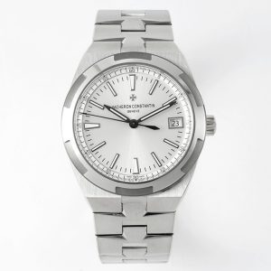 VC Overseas 4500V/110A-B126 SS PPF 1:1 Best Edition Silver Dial on SS Bracelet A5100 - Super Clone Watch | 1:1 Best Version