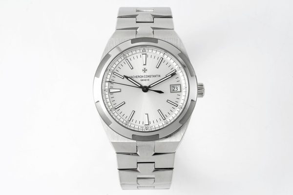 VC Overseas 4500V/110A-B126 SS PPF 1:1 Best Edition Silver Dial on SS Bracelet A5100 - Super Clone Watch | 1:1 Best Version