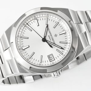 VC Overseas 4500V/110A-B126 SS PPF 1:1 Best Edition Silver Dial on SS Bracelet A5100 - Super Clone Watch | 1:1 Best Version