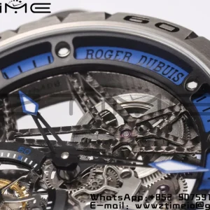 RD Excalibur RDDBEX0546 BBR 1:1 Mejor Edición Esqueleto Esfera Azul con Correa de Caucho Azul A2136 Tourbillon V4 - Super Clone Watch | 1:1 Mejor Versión