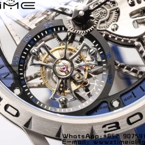 RD Excalibur RDDBEX0546 BBR 1:1 Mejor Edición Esqueleto Esfera Azul con Correa de Caucho Azul A2136 Tourbillon V4 - Super Clone Watch | 1:1 Mejor Versión