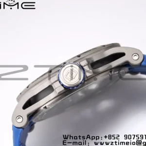 RD Excalibur RDDBEX0546 BBR 1:1 Mejor Edición Esqueleto Esfera Azul con Correa de Caucho Azul A2136 Tourbillon V4 - Super Clone Watch | 1:1 Mejor Versión